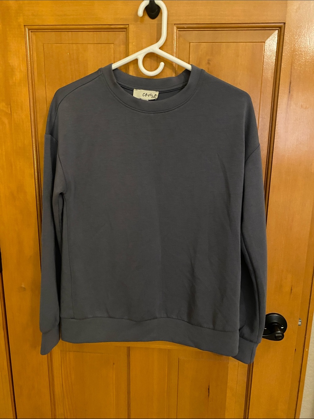 Cozy Crewneck Sweatshirt in Charcoal — Comfort Colors